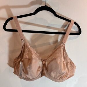 ELOMI Sz 38DDD Morgan Lace Trim Underwire Bra No Padding NEW WITH TAG